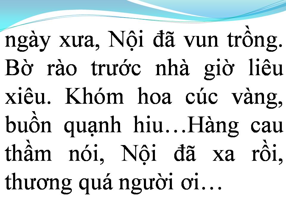 Lời bài hát NỘI TÔI