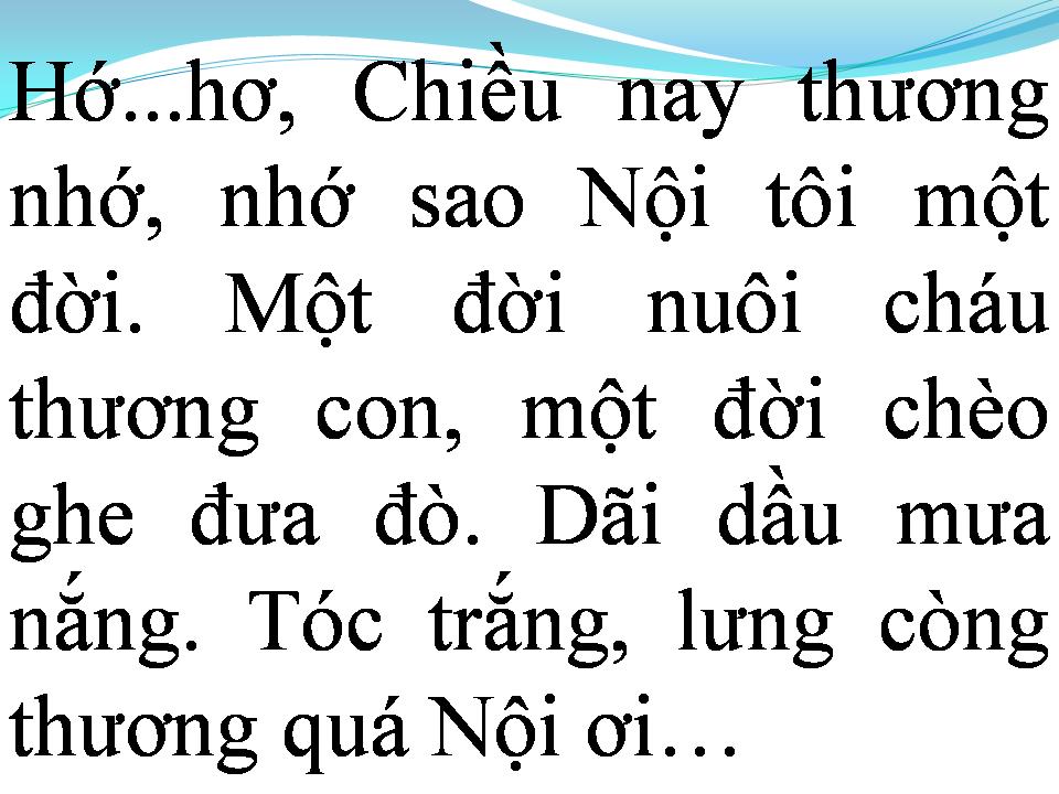 Lời bài hát NỘI TÔI