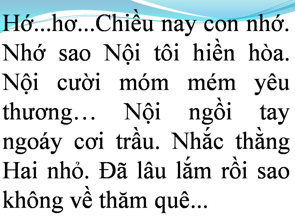 Lời bài hát NỘI TÔI