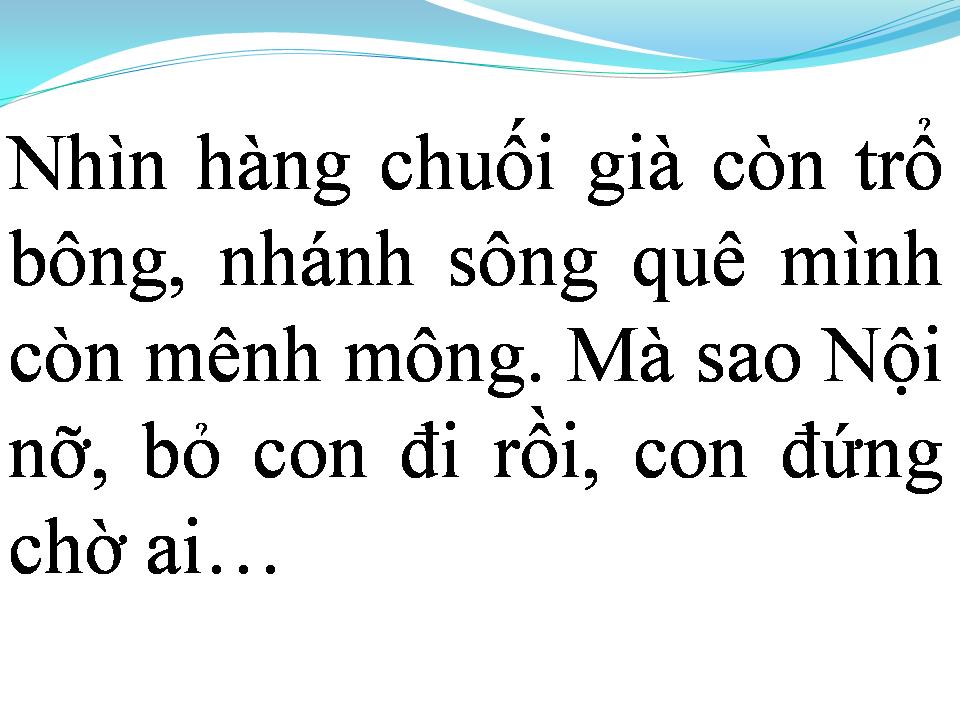 Lời bài hát NỘI TÔI
