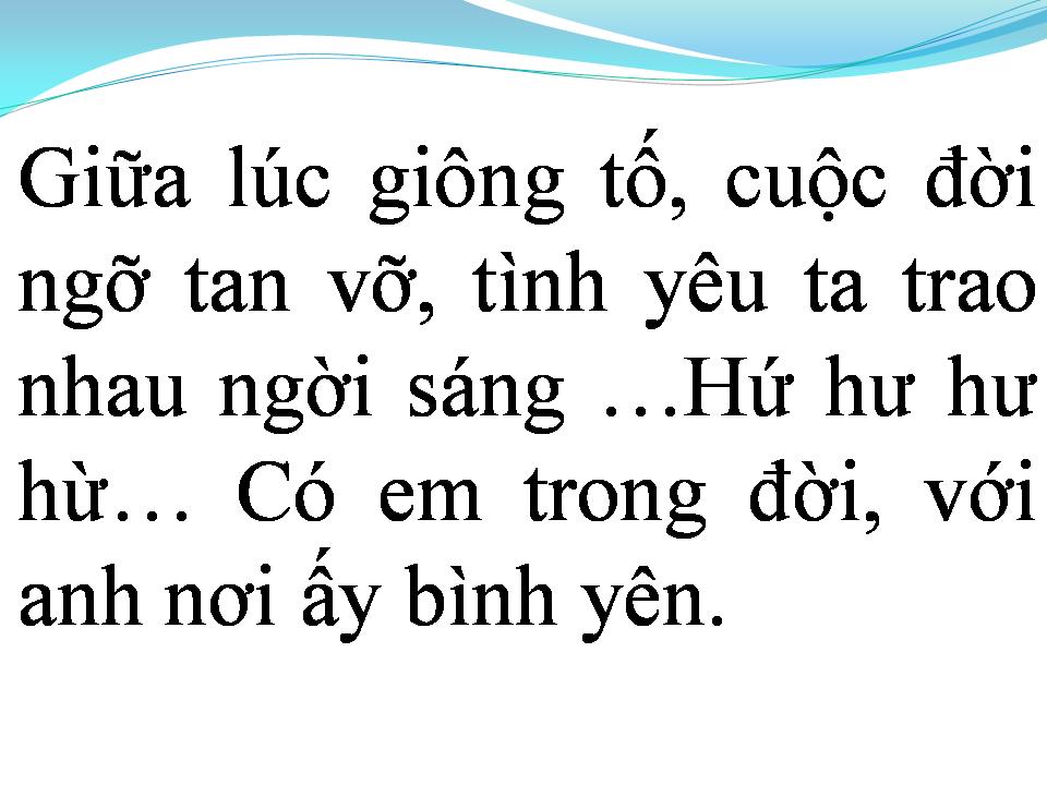 Lời bài hát NƠI ẤY BÌNH YÊN