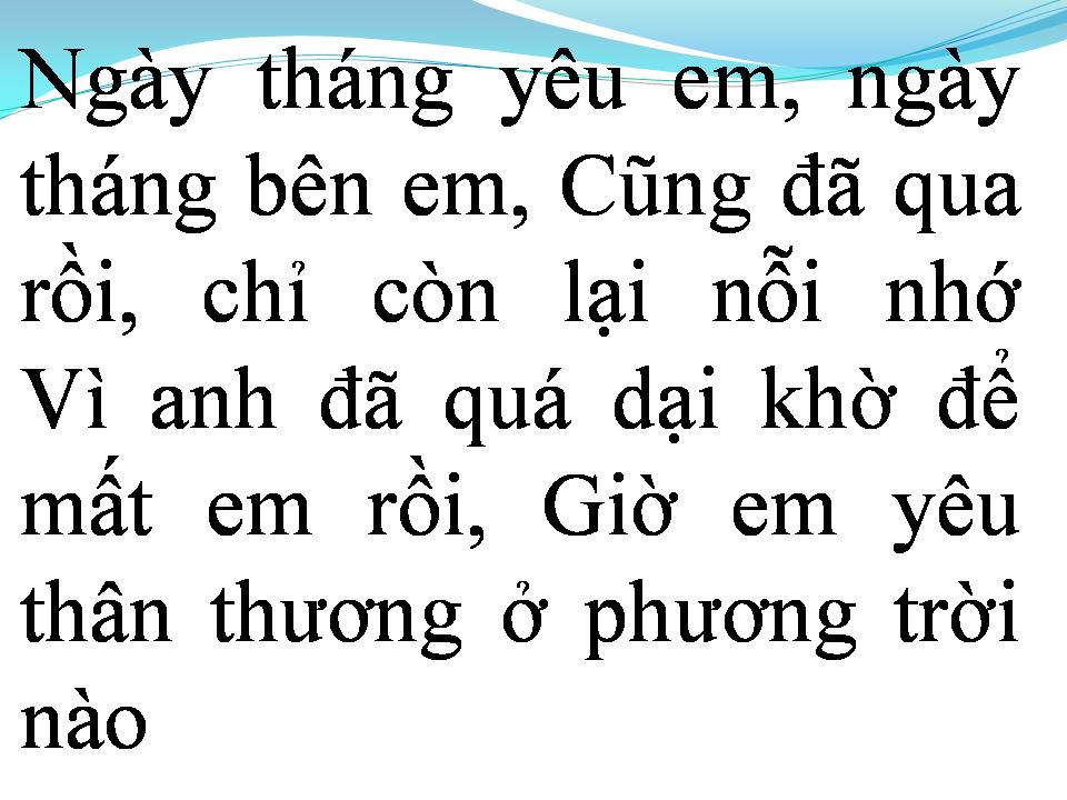 Lời bài hát NƠI ĐÂU TÌM THẤY EM