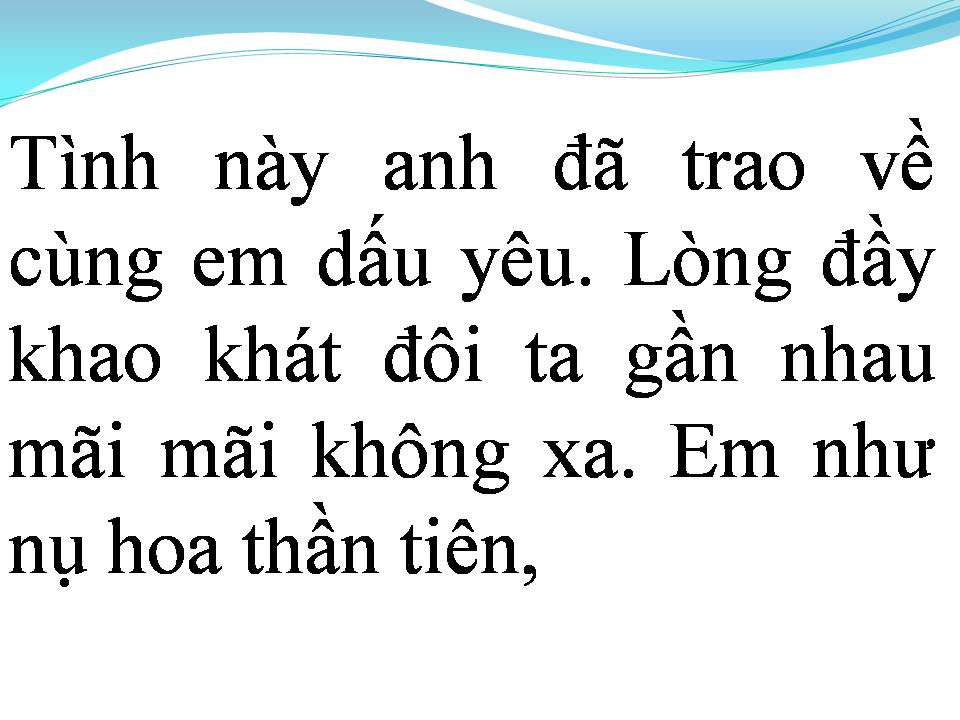 Lời bài hát NỤ HOA THẦN TIÊN