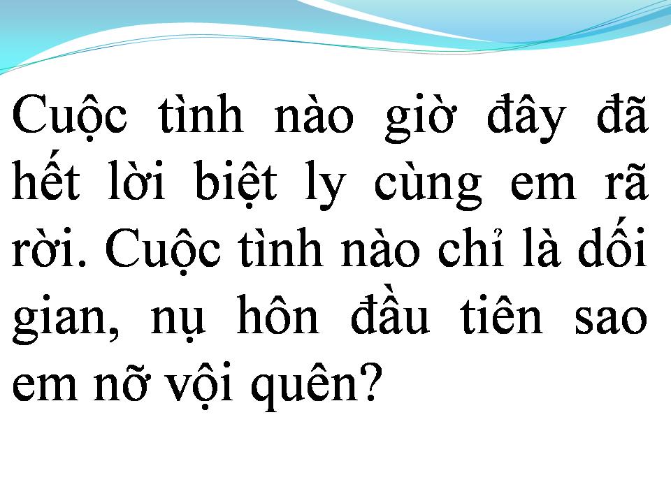 Lời bài hát NỤ HÔN BIỆT LY
