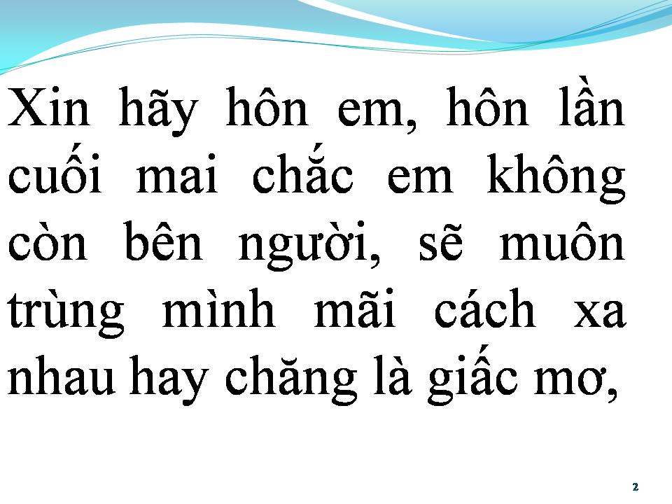 Lời bài hát NỤ HÔN VĨNH BIỆT