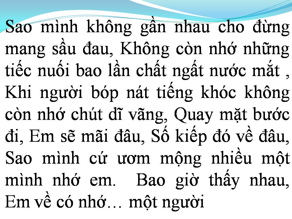 Lời bài hát NỤ HÔN XA VỜI