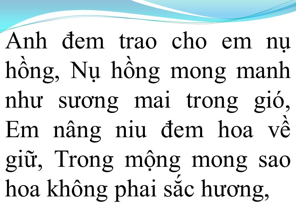 Lời bài hát NỤ HỒNG MONG MANH