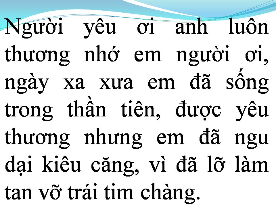 Lời bài hát NUỐI TIẾC