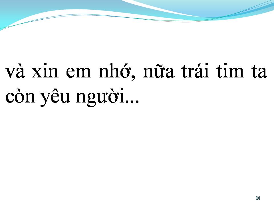 Lời bài hát NỬA TRÁI TIM YÊU NGƯỜI