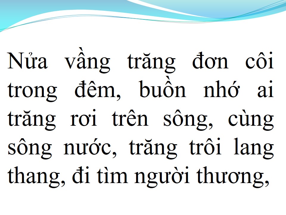 Lời bài hát NỬA VẦNG TRĂNG