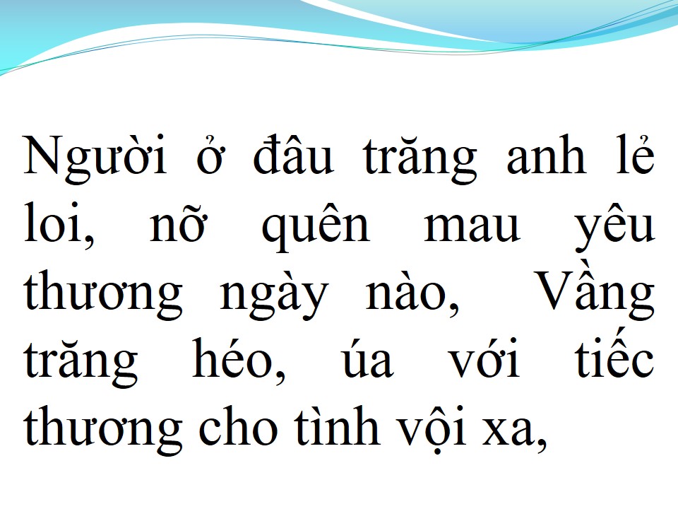 Lời bài hát NỬA VẦNG TRĂNG