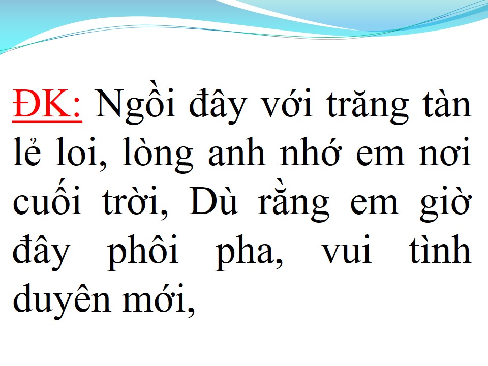 Lời bài hát NỬA VẦNG TRĂNG