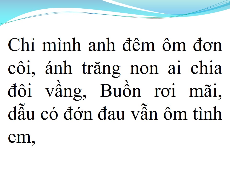 Lời bài hát NỬA VẦNG TRĂNG