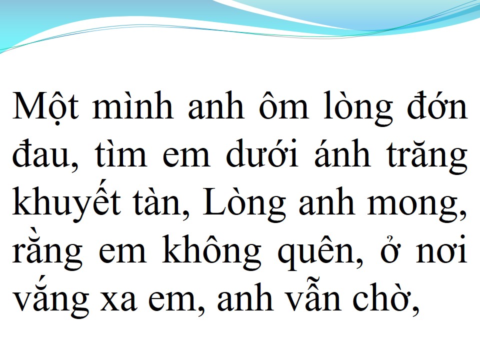 Lời bài hát NỬA VẦNG TRĂNG
