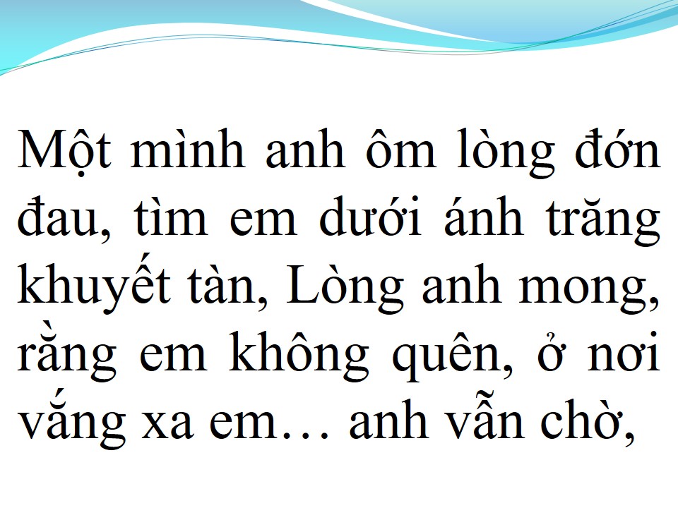 Lời bài hát NỬA VẦNG TRĂNG