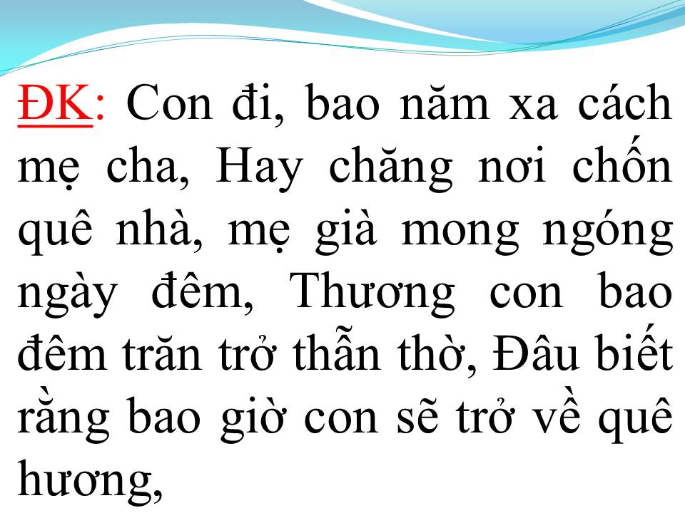 Lời bài hát NƯỚC MẮT MẸ HIỀN