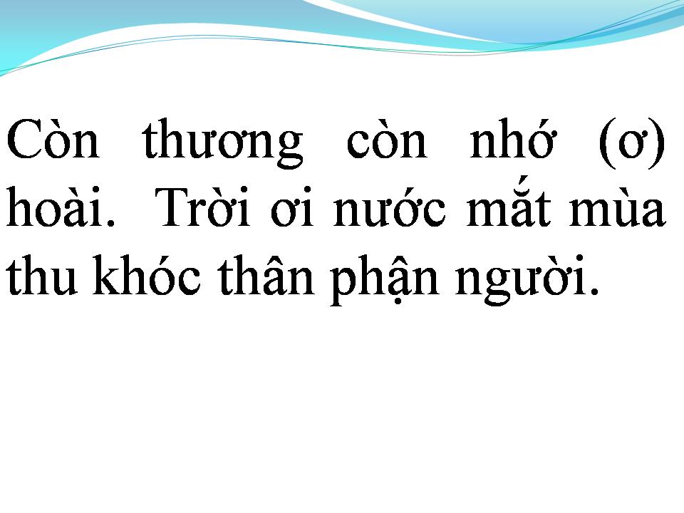 Lời bài hát NƯỚC MẮT MÙA THU