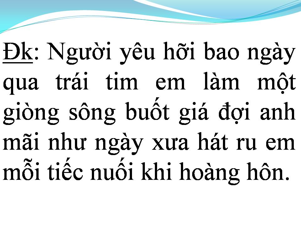 Lời bài hát NƯỚC MẮT NGƯỜI THIẾU NỮ