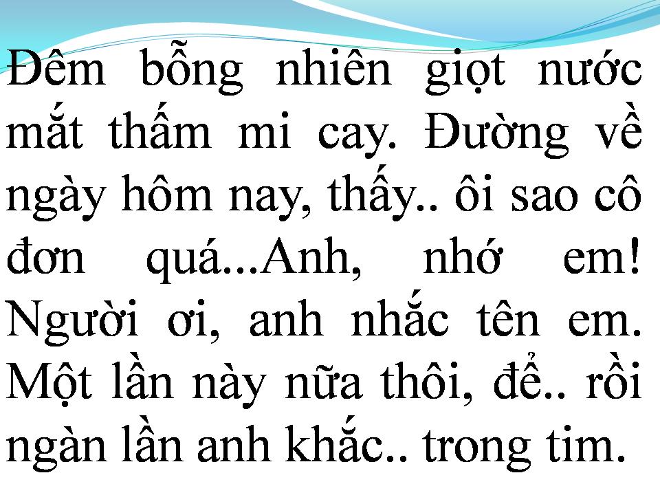 Lời bài hát NGÀN LẦN KHẮC TÊN EM