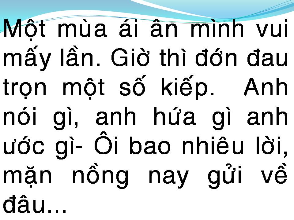 Lời bài hát NGÀY BUỒN