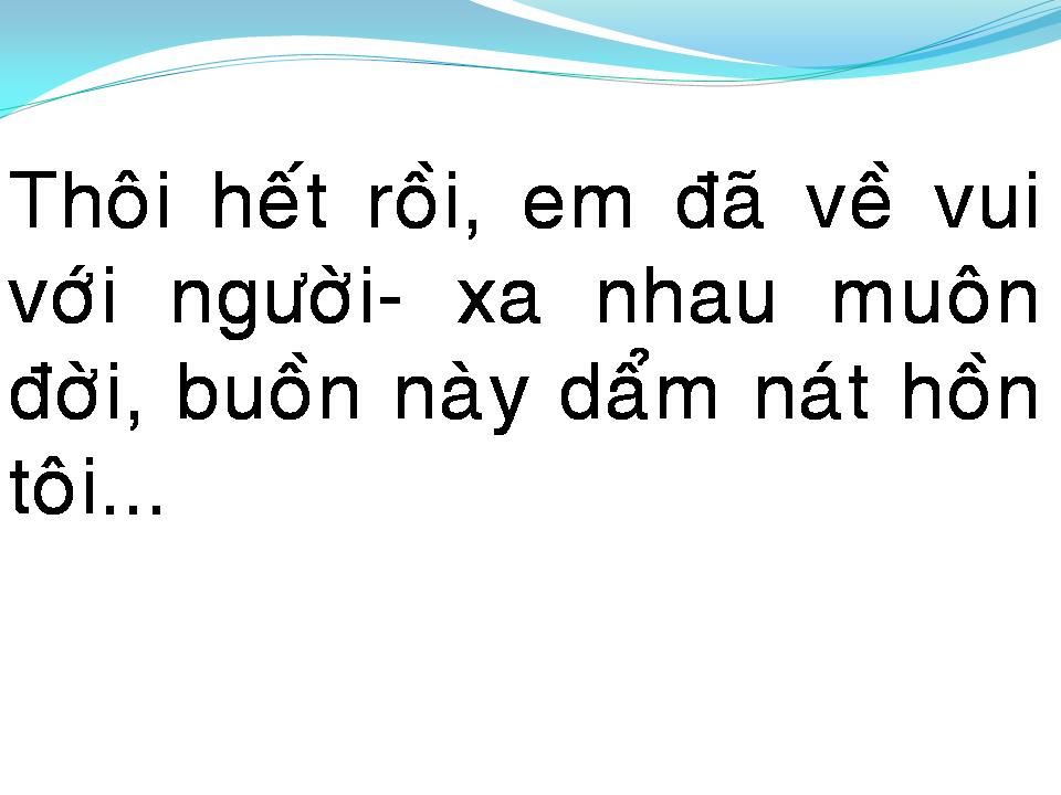 Lời bài hát NGÀY BUỒN