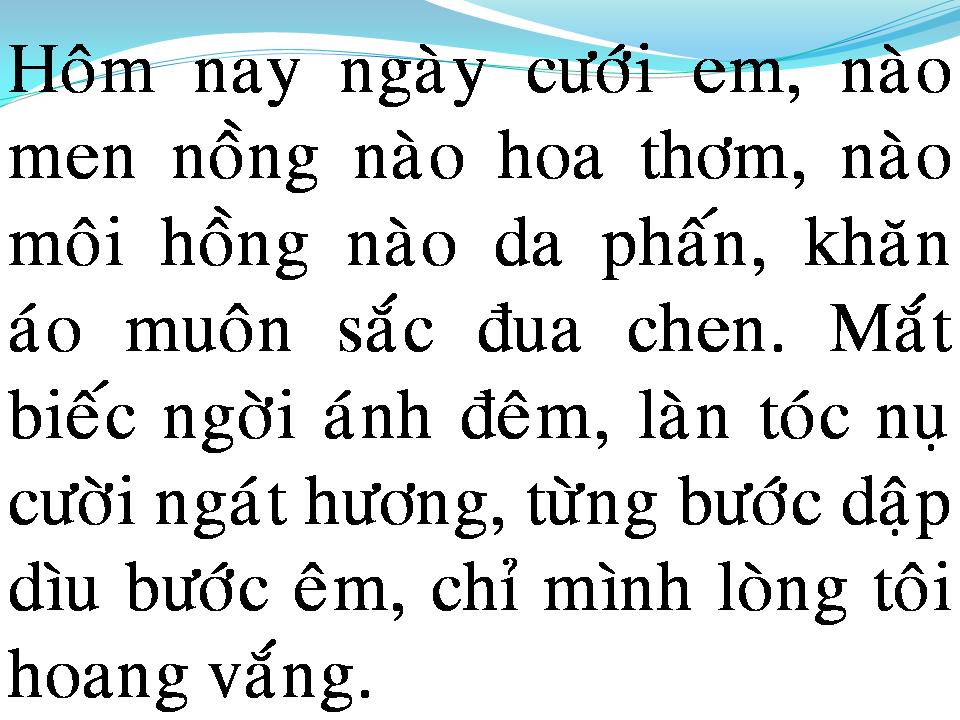 Lời bài hát NGÀY CƯỚI EM