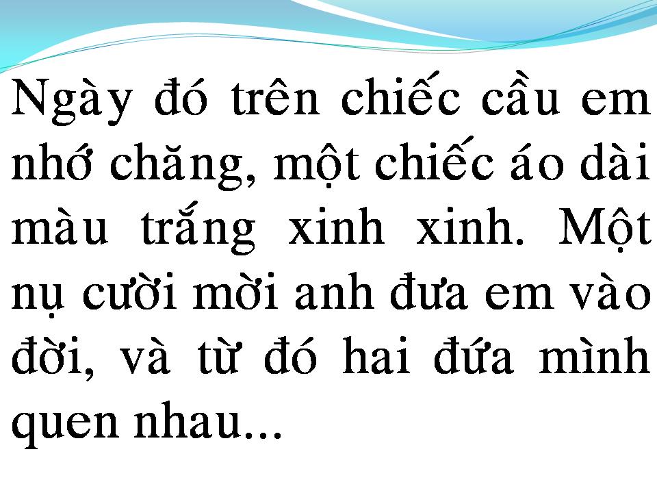 Lời bài hát NGÀY ĐÓ