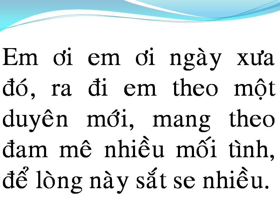 Lời bài hát NGÀY ĐÓ