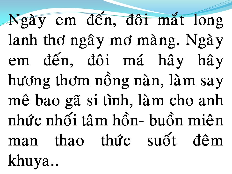 Lời bài hát NGÀY EM ĐẾN