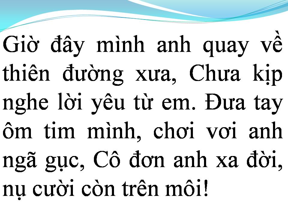 Lời bài hát NGÀY KHÔNG BÌNH YÊN