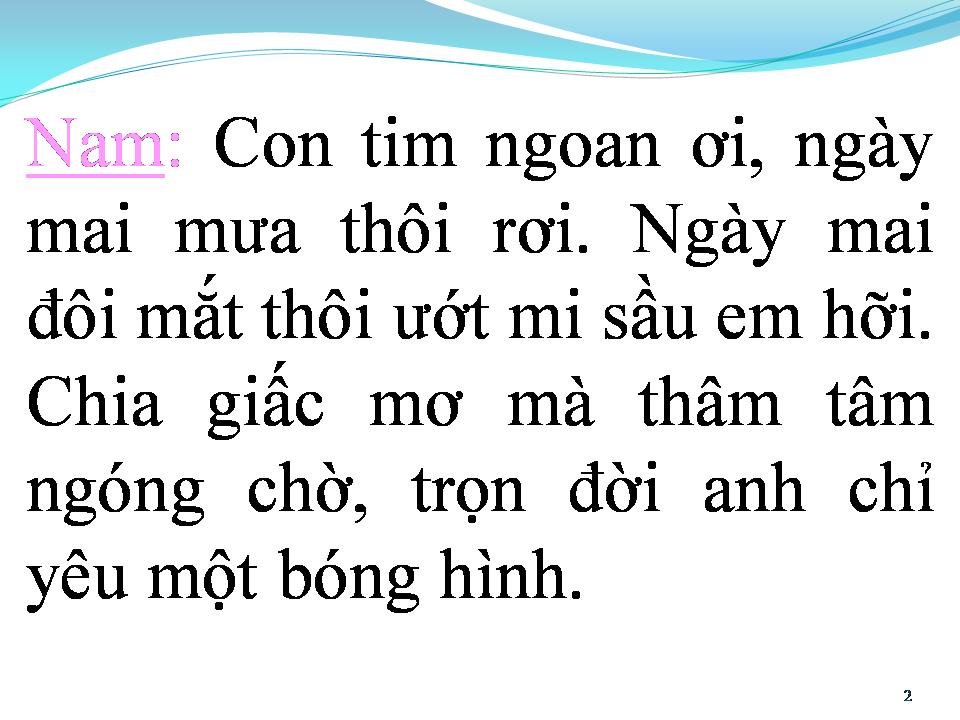 Lời bài hát NGÀY MAI MƯA THÔI RƠI