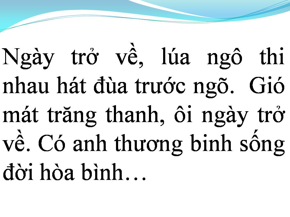 Lời bài hát NGÀY TRỞ VỀ