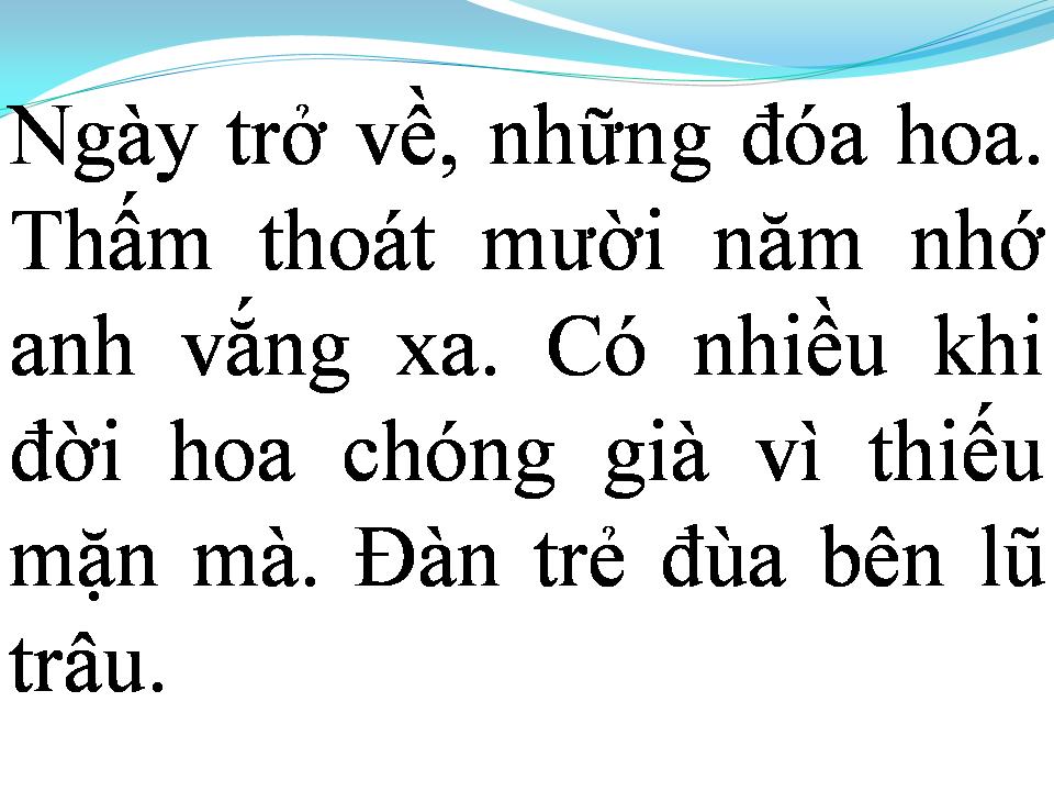 Lời bài hát NGÀY TRỞ VỀ