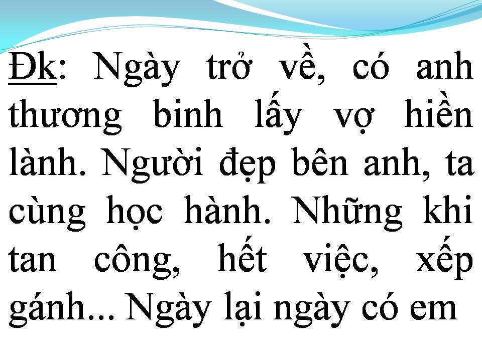 Lời bài hát NGÀY TRỞ VỀ