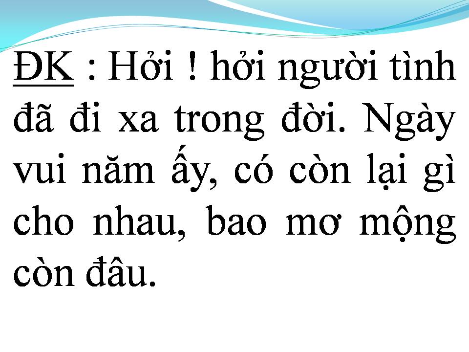Lời bài hát NGÀY VUI NĂM ẤY