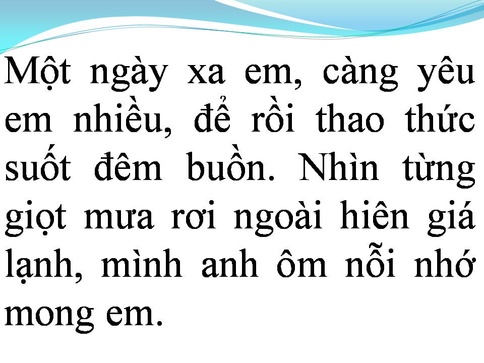 Lời bài hát NGÀY XA EM