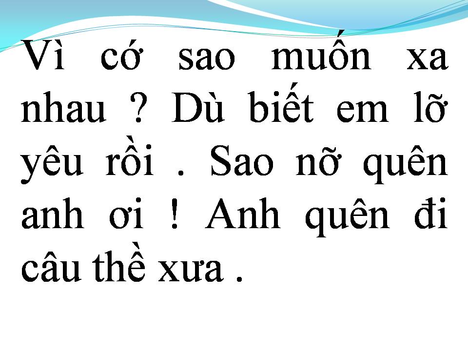 Lời bài hát NGÀY XƯA ANH HỠI