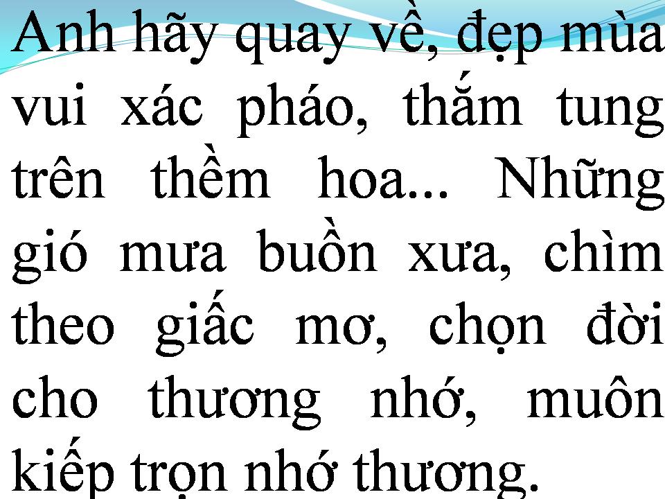 Lời bài hát NGÀY XƯA ANH NÓI