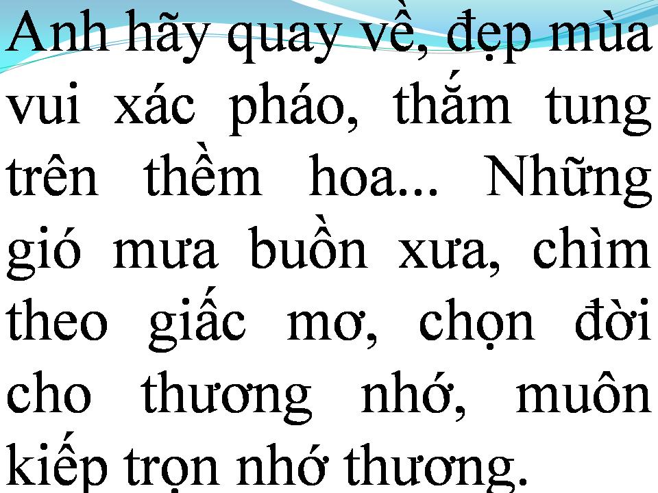 Lời bài hát NGÀY XƯA ANH NÓI