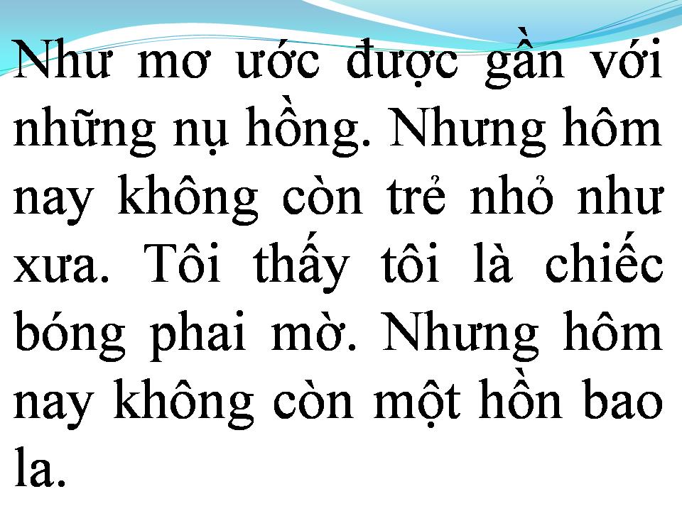 Lời bài hát NGÀY XƯA KHI CÒN BÉ