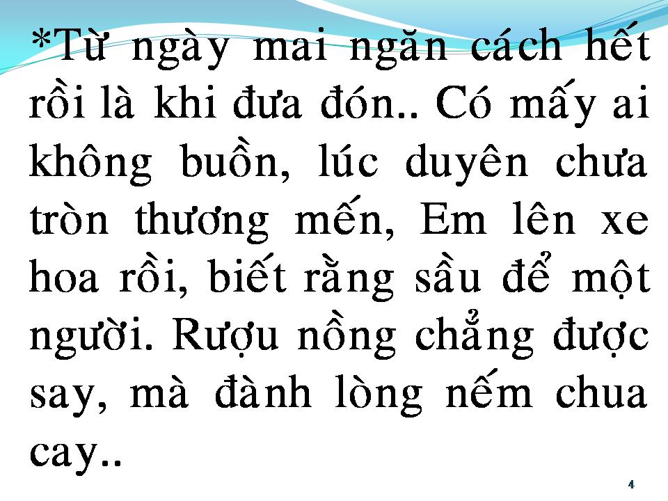 Lời bài hát NGĂN CÁCH