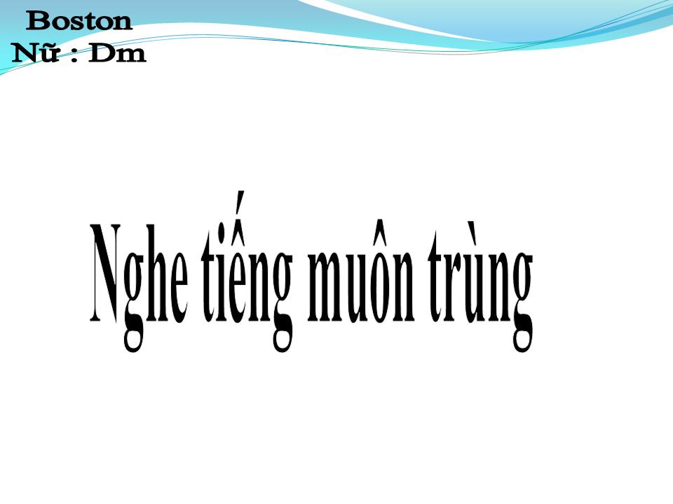 Lời bài hát NGHE TIẾNG MUÔN TRÙNG