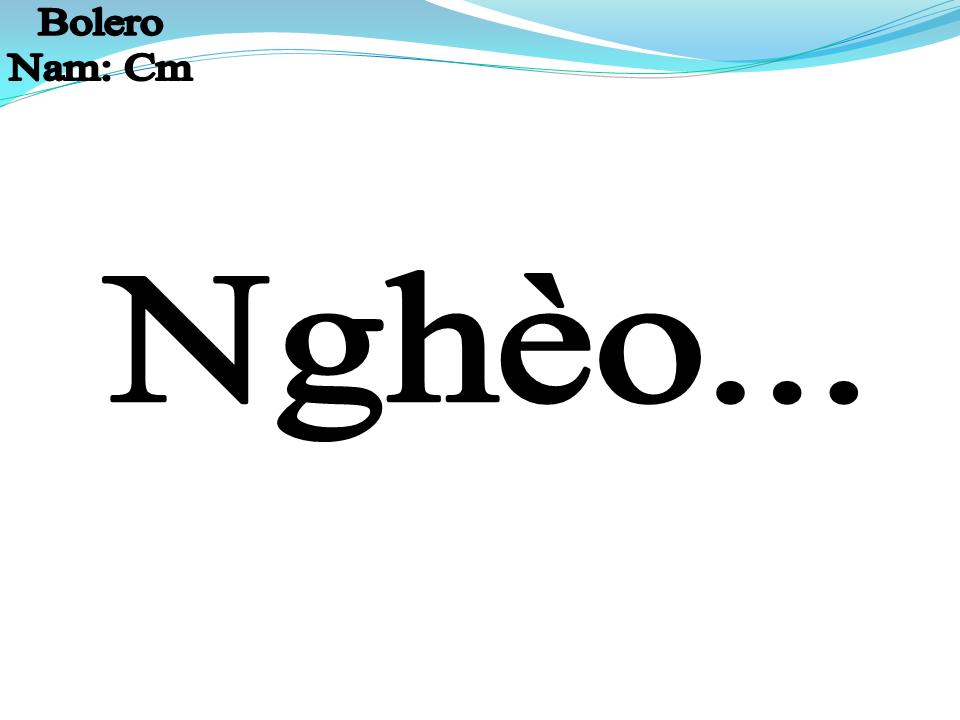 Lời bài hát NGHÈO