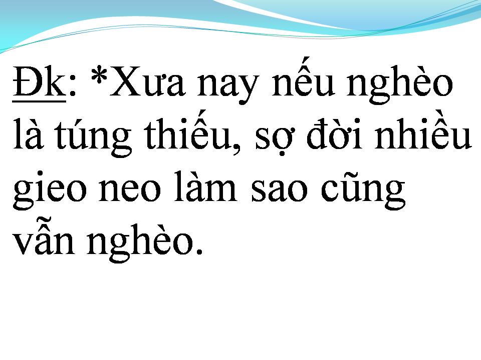 Lời bài hát NGHÈO