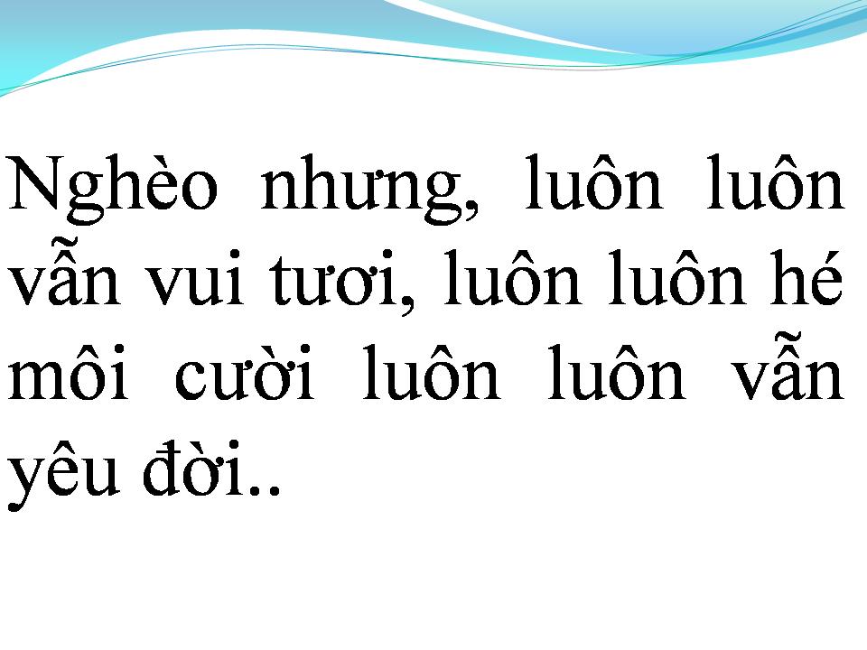 Lời bài hát NGHÈO