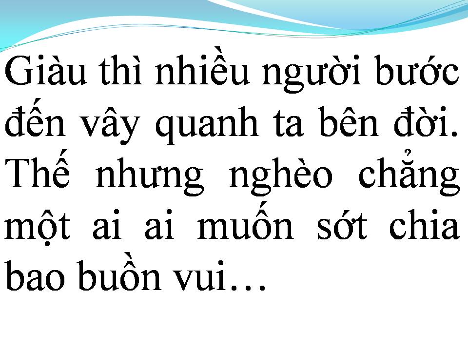 Lời bài hát NGHÈO MÀ CÓ TÌNH