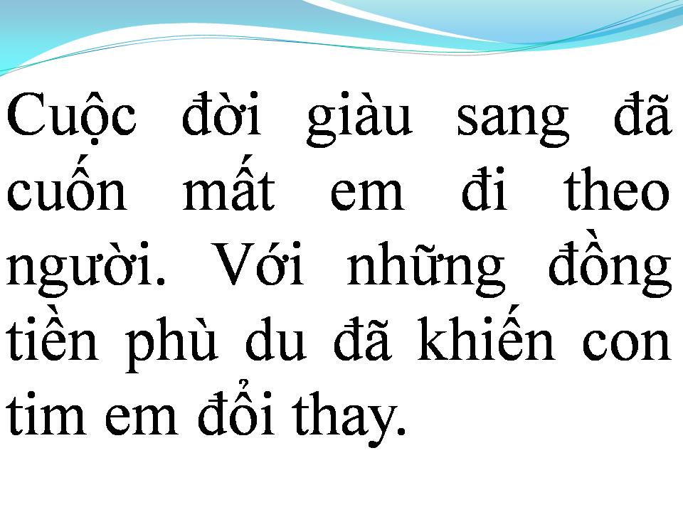 Lời bài hát NGHÈO MÀ CÓ TÌNH