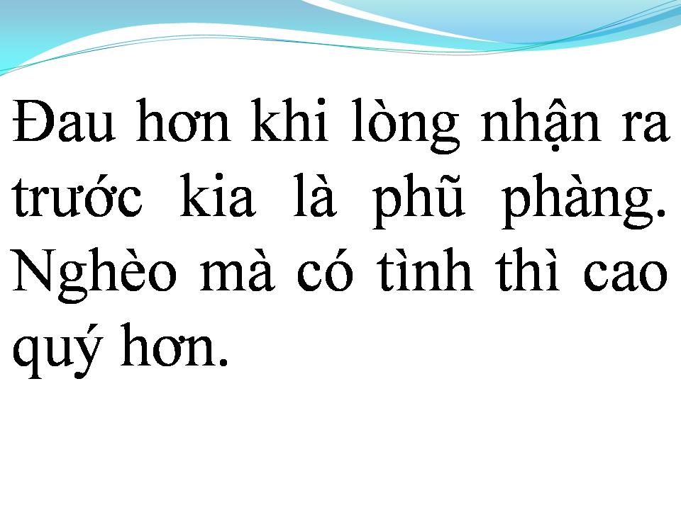Lời bài hát NGHÈO MÀ CÓ TÌNH