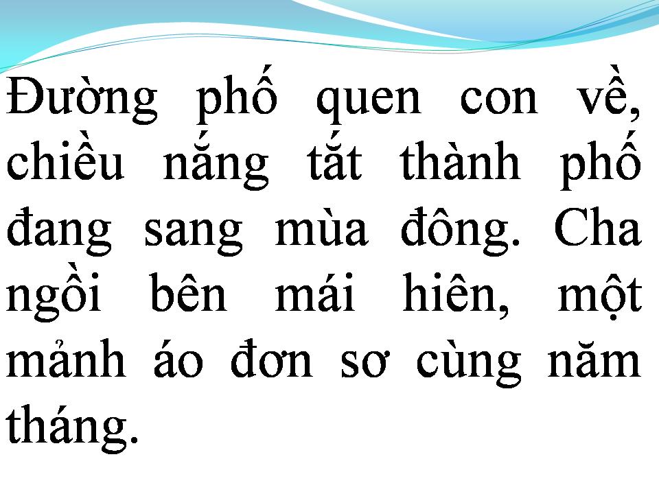 Lời bài hát NGHĨ VỀ CHA