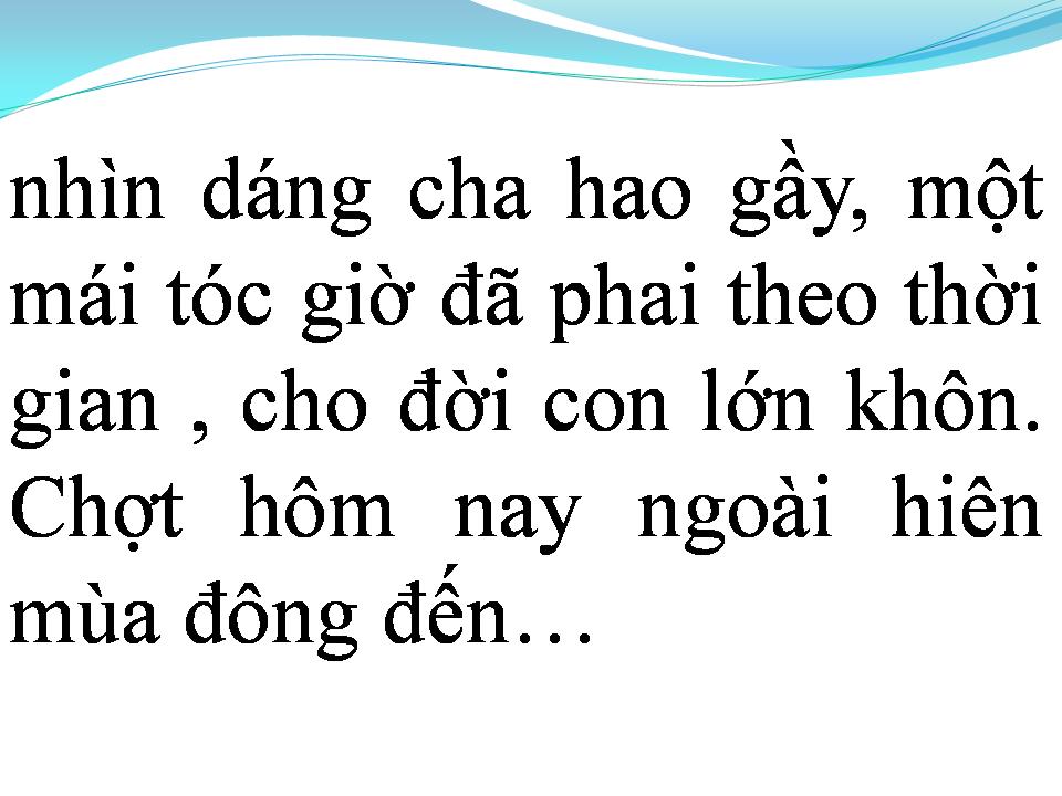 Lời bài hát NGHĨ VỀ CHA